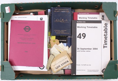 Lot 177 - A tray of hardback and softback railway and...