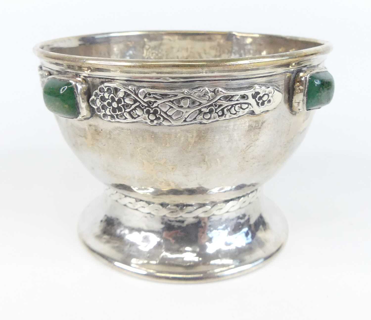 Lot 87 - A late Arts & Crafts silver footed sugar bowl,...