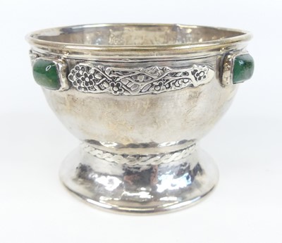 Lot 87 - A late Arts & Crafts silver footed sugar bowl,...