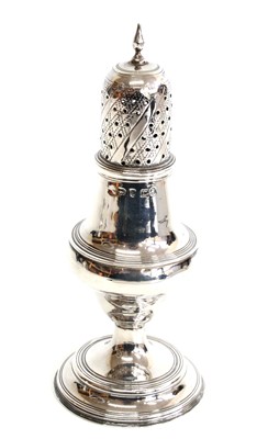 Lot 1148 - A George III silver pepperette, of shaped...