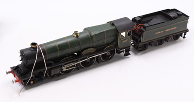 Lot 220 - Unmotorised 4-6-0 GWR loco with 6-wheeled...