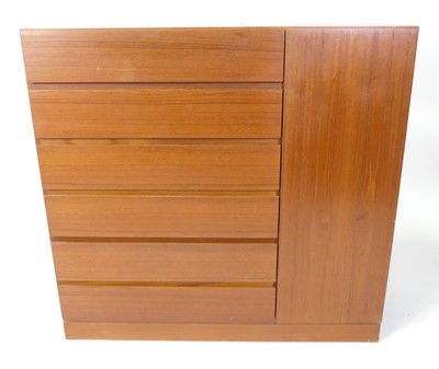 Lot 361 - A 1970s Danish teak compactum chest, having...