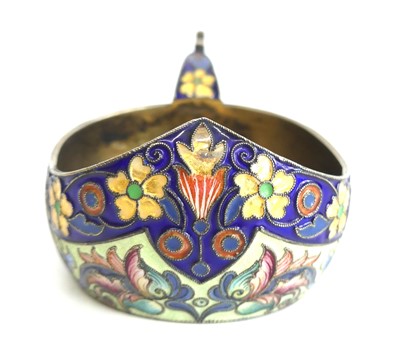 Lot 1215 - An early 20th century Russian silver-gilt and...