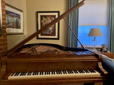 Lot 518 - A 19th century burr walnut cased grand piano...