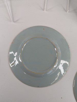 Lot 1101 - A set of four Lambeth polychrome delftware...