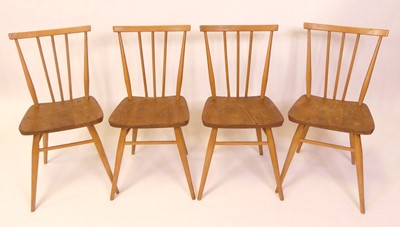 Lot 305 - A set of four 1960s Ercol blond elm model 391...