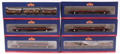 Lot 373 - Six boxed Bachmann Branch-Line goods wagons,...