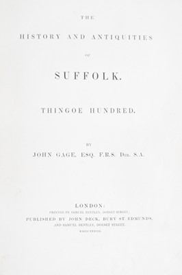 Lot 1027 - Gage, John: The History and Antiquities of...