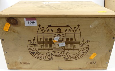 Lot 1009 - Château Palmer, 2002, Margaux, 6 bottles, OWC
