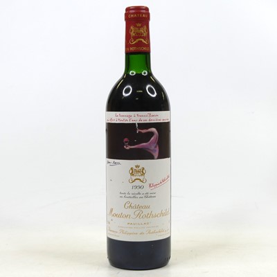 Lot 1013 - Château Mouton Rothschild, 1990, Pauillac, one...