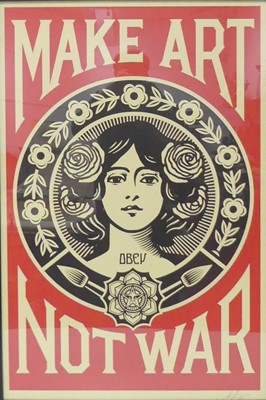 Lot 189 - Shepard Fairey (b.1970) - Make Art Not War...