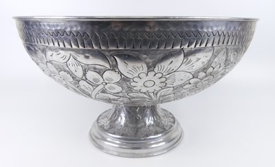 Lot 140 - A large French floral stylised embossed...