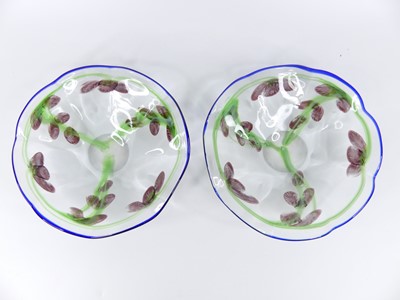Lot 73 - A pair of Murano art glass table bowls, each...