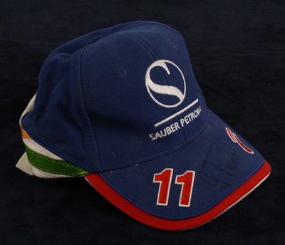 Lot 842 - A Sauber Petronas sponsored peaked cap, as...