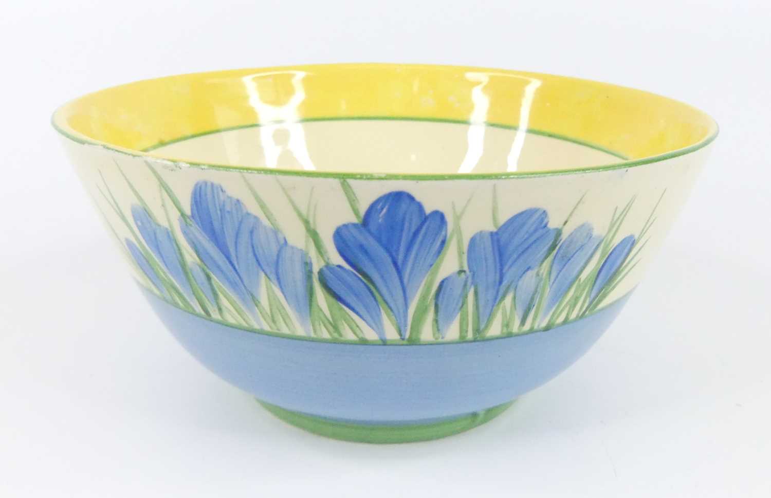 Lot 29 - A 1930s Clarice Cliff Blue Crocus pattern...