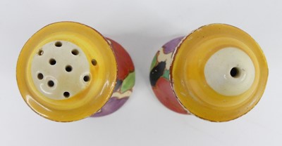 Lot 34 - A pair of 1930s Clarice Cliff Gardinia (Red)...