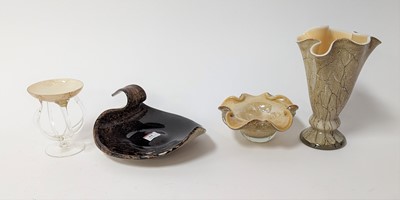 Lot 44 - A Polish Krosno art glass vase, of trumpet...