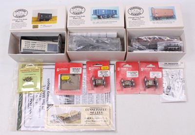 Lot 141 - Three Parkside Dundas wagon kits: assembled...