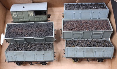 Lot 159 - Gauge 1. Set of five long wheelbase 21 ton...