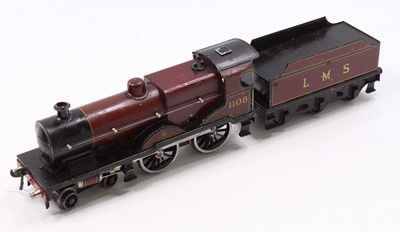 Lot 133 - Bassett-Lowke 0-gauge clockwork 4-4-0 Compound...