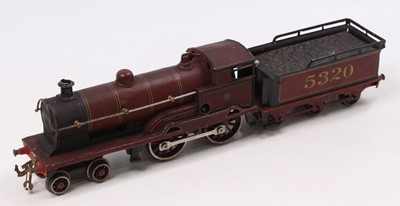 Lot 129 - Bing for Bassett-Lowke 0-gauge 4-4-0 clockwork...