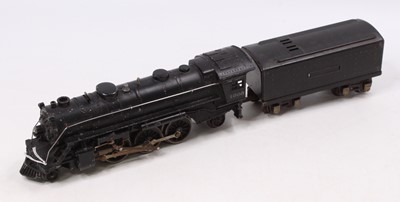 Lot 132 - Lionel 0-gauge electric 2-6-2 loco & tender No....