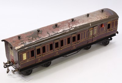 Lot 271 - Bassett-Lowke Gauge 1 bogie coach LMS br/3rd...