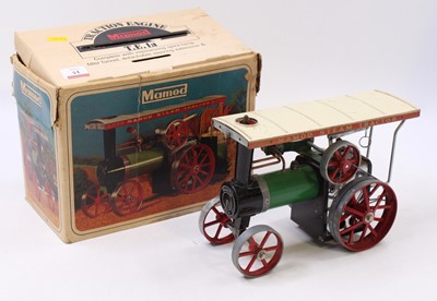 Lot 15 - A Mamod TE1A traction engine comprising green...