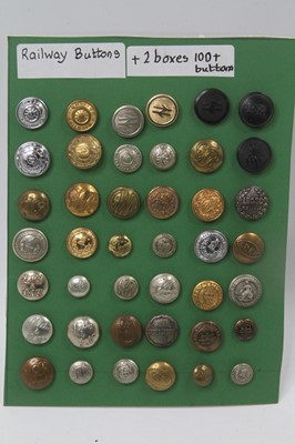 Lot 51 - A large collection of Railway buttons from...