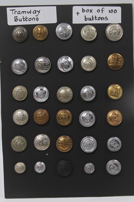 Lot 52 - A large collection of tramways buttons, 35 on...