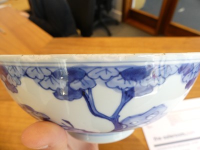 Lot 2377 - A pair of Chinese export blue and white...