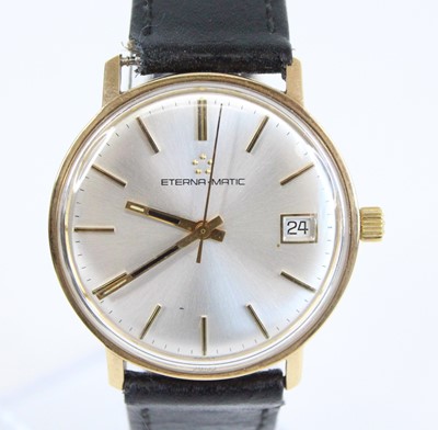 Lot 2560 - A gent's Eterna Matic 9ct gold cased automatic...