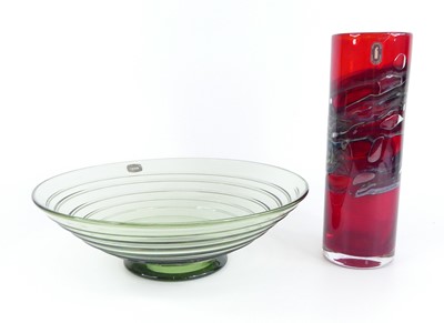 Lot 48 - Tom Hill for Whitefriars - a green tinted...