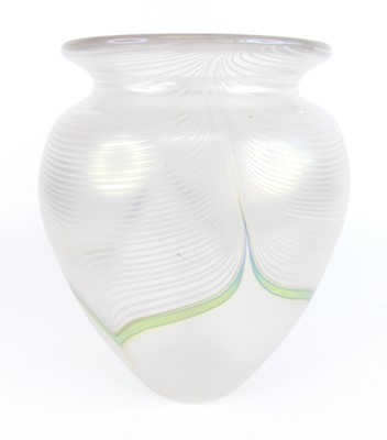 Lot 52 - Stuart Abelman - a large iridescent art glass...