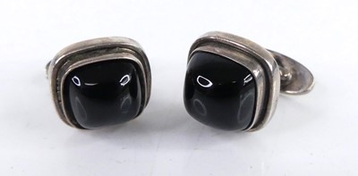Lot 94 - Georg Jensen - a pair of sterling silver...