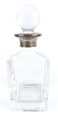 Lot 65 - A circa 2000 heavy clear glass and silver...