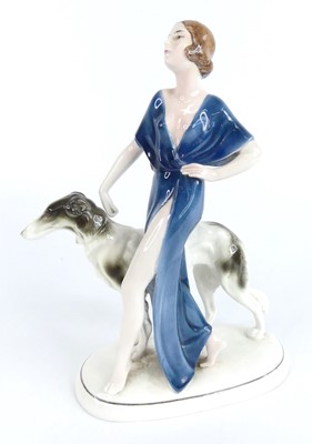 Lot 23 - A German Art Deco Katzhütte pottery figure...