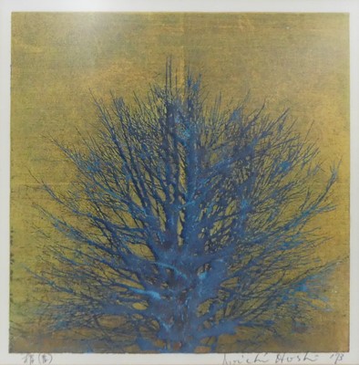 Lot 285 - Joichi Hoshi (1913-1979) - Blue Tree, woodcut,...