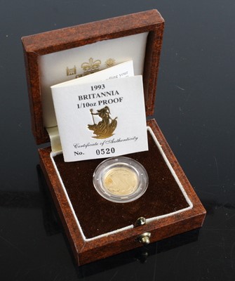 Lot 3010 - Great Britain, 1993 Britannia 1/10 oz gold...