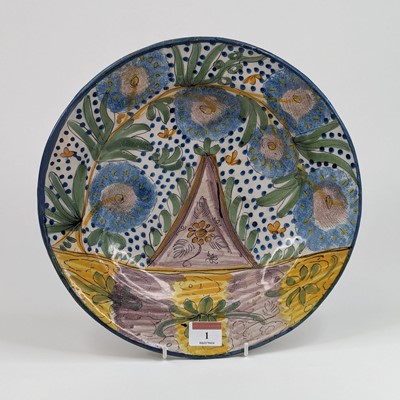 Lot 1 - A 19th century Spanish  polychrome tin glazed...