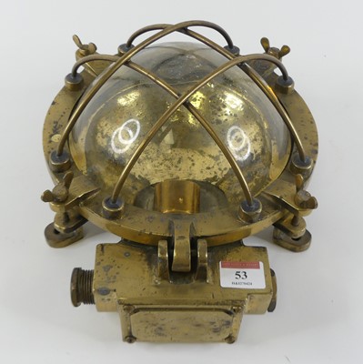 Lot 53 - An early 20th century heavy brass ship's...