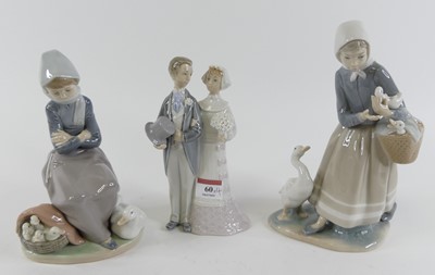 Lot 60 - A Lladro Spanish porcelain figure of a bride &...