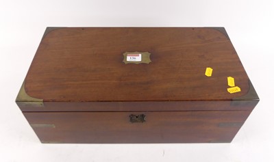 Lot 136 - A 19th century brass bound mahogany writing...