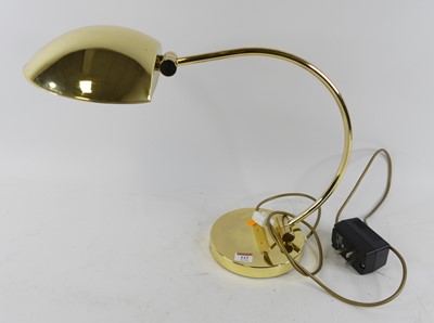 Lot 113 - A modern brass adjustable table lamp