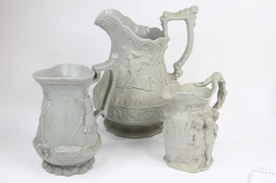 Lot 112 - A collection of six Victorian relief moulded...
