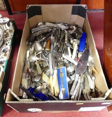 Lot 248 - A collection of silver plated flat ware to...