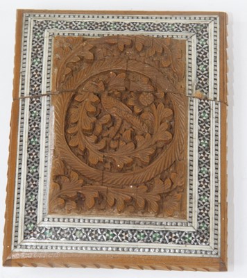 Lot 259 - An Indian carved sandalwood and Vizagapatam...
