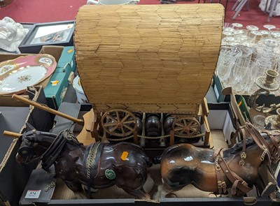 Lot 574 - A Melbaware pottery horse, together with one...