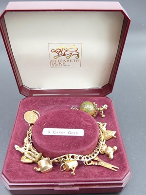 Lot 301 - A modern 9ct gold bracelet, containing...