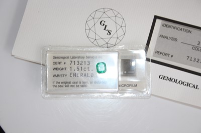 Lot 2481 - A loose certificated emerald from The...